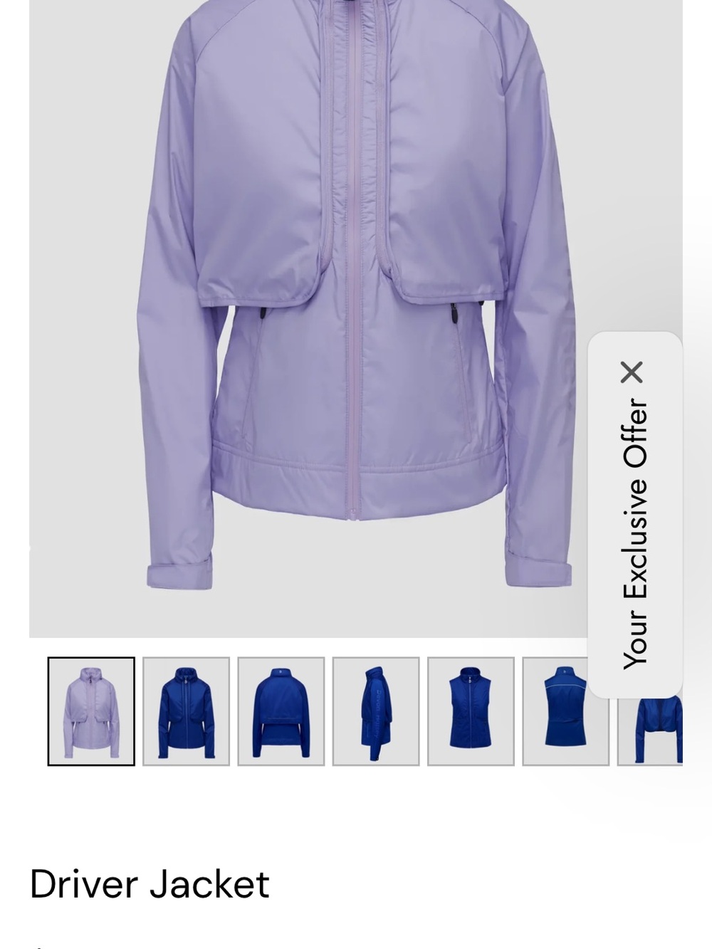 Devon Halsey Driver Jacket in the Lavender colorway, small